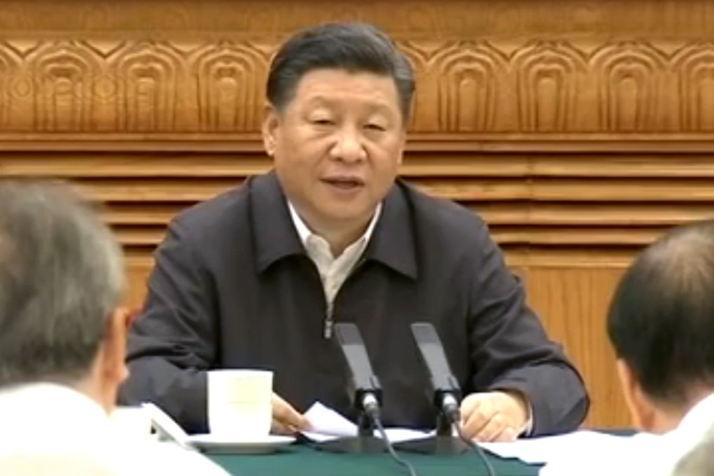 Xi Jinping speaks at a seminar marking five years since he launched the “Belt and Road Initiative” on Monday. Photo: CCTV