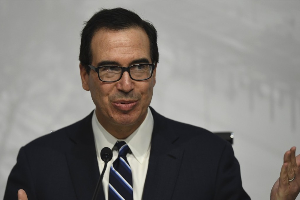 US Treasury Secretary Steven Mnuchin, shown in July at the G20 conference in Argentina, confirmed that trade talks with China are on a back burner while the US pursues deals with Mexico, Canada and the European Union. Photo: AFP