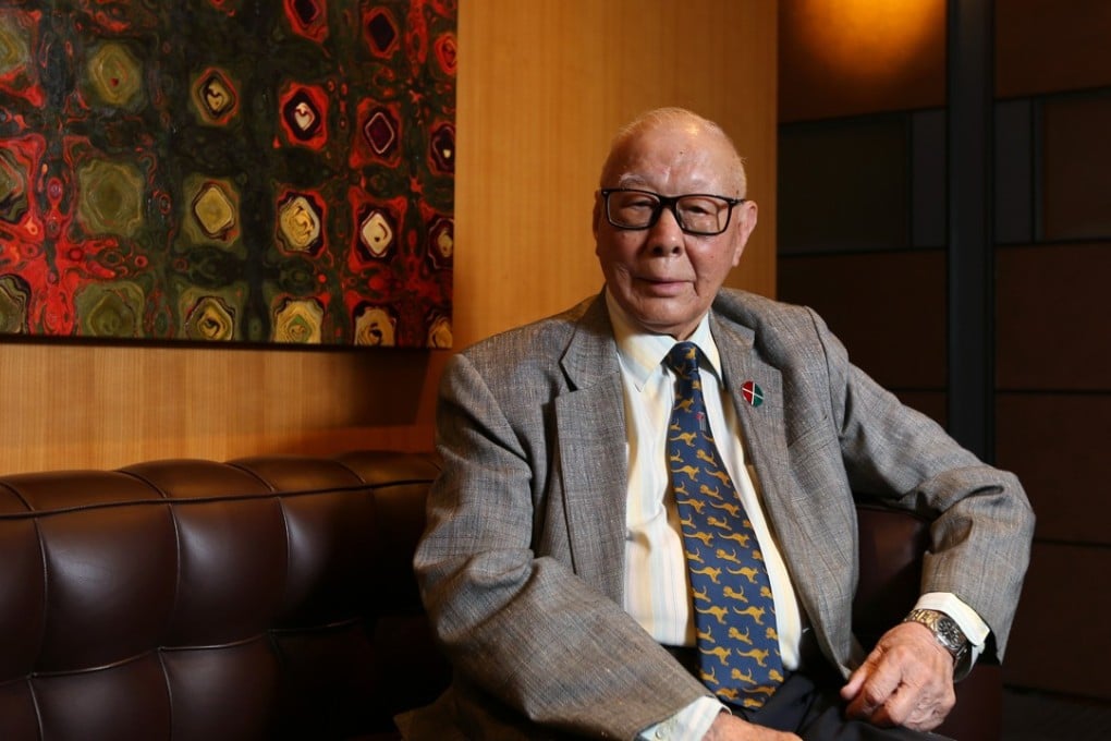 William Woo Shau-kee, 95, is managing director of NIU Insurance Agency and credits golf for his fitness. Photo: SCMP / Xiaomei Chen