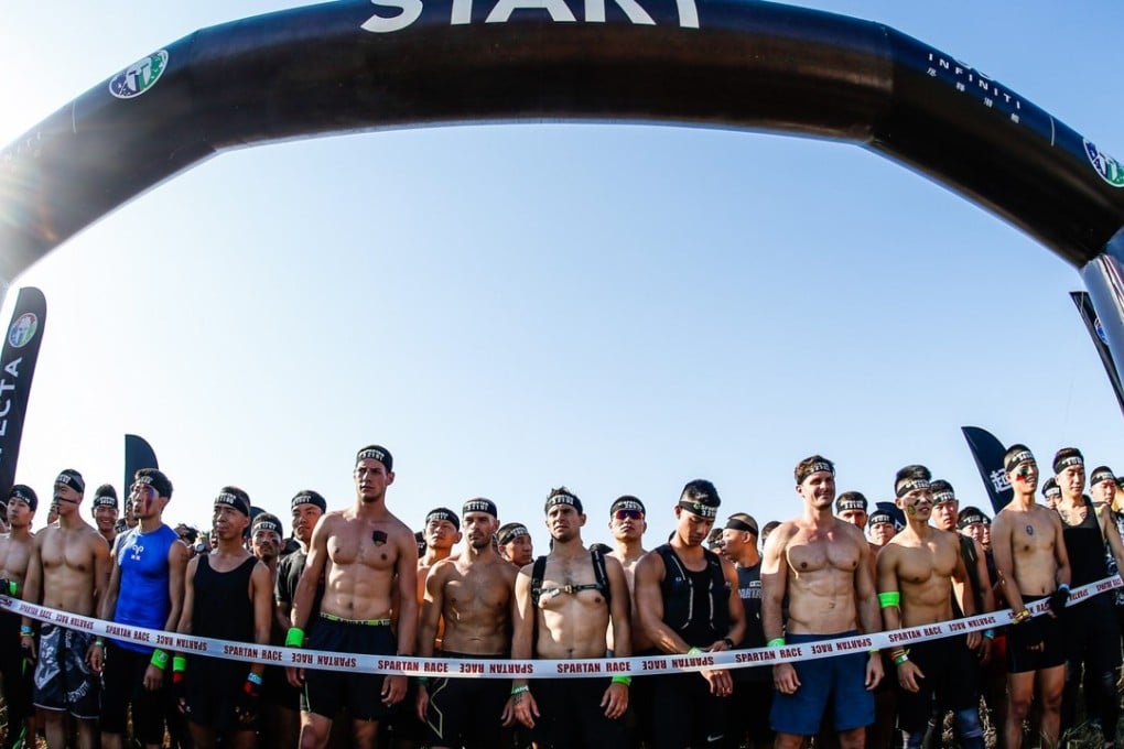 Competitors at the starting line of a Spartan Race Beijing event last weekend.
