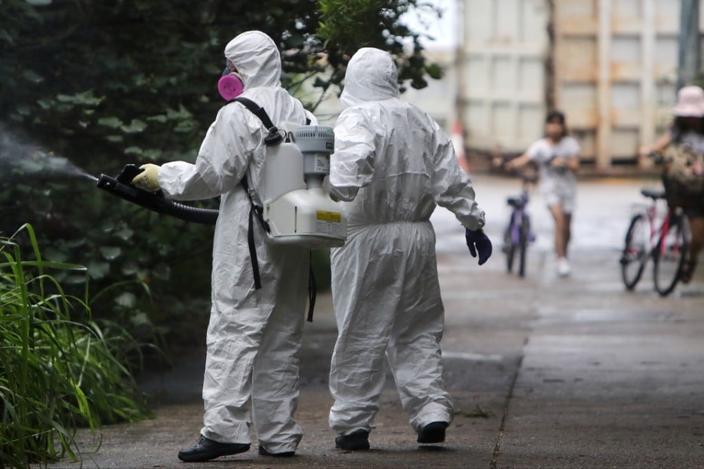 The Food and Environmental Hygiene Department has been fogging for mosquitoes in Cheung Chau every other day at locations where the infected patients live or visited. Photo: Winson Wong