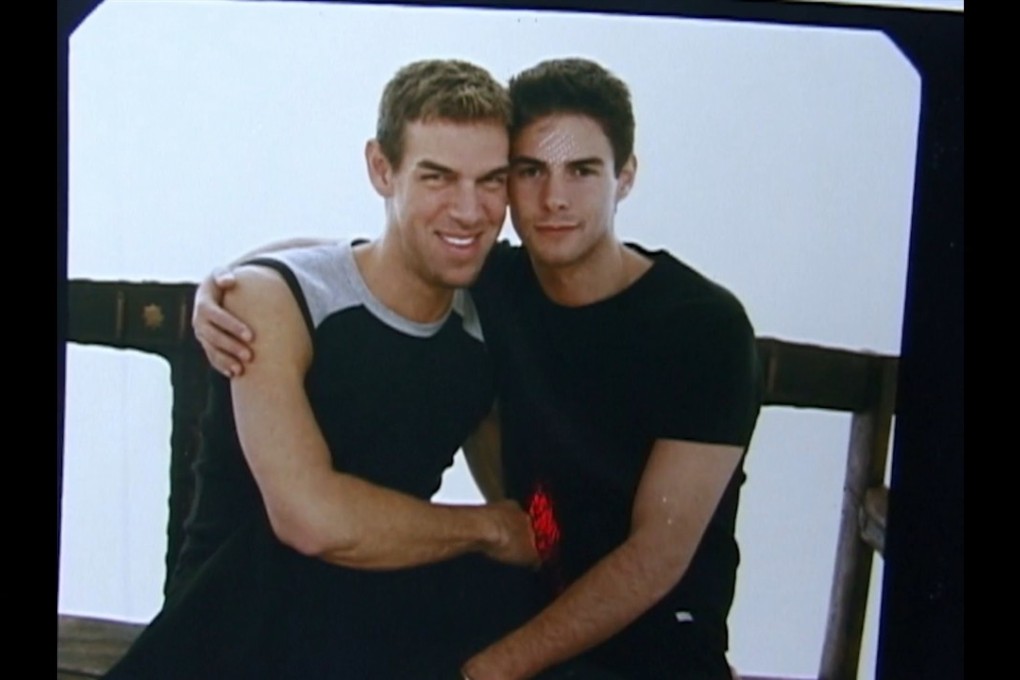 Jeremy Antunes and Kevyn Aucoin (left) in a still from Larger Than Life: The Kevyn Aucoin Story which celebrates the life of the celebrity make-up artist.