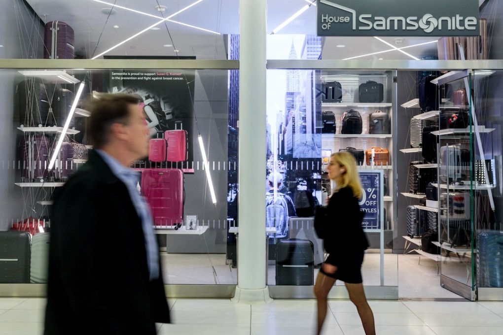 Samsonite’s earnings and sales growth in the first half were mainly driven by online sales. Photo: Bloomberg