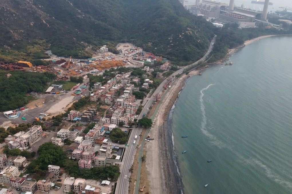 An aerial view of Lung Kwu Tan village in Tuen Mun. Lung Kwu Tan – along with Ma Liu Shui, Sunny Bay, Tsing Yi Southwest and Siu Ho Wan – has been identified by Chief Executive Carrie Lam Cheng Yuet-ngor as an “important land supply option” targeted for reclamation. Photo: Roy Issa
