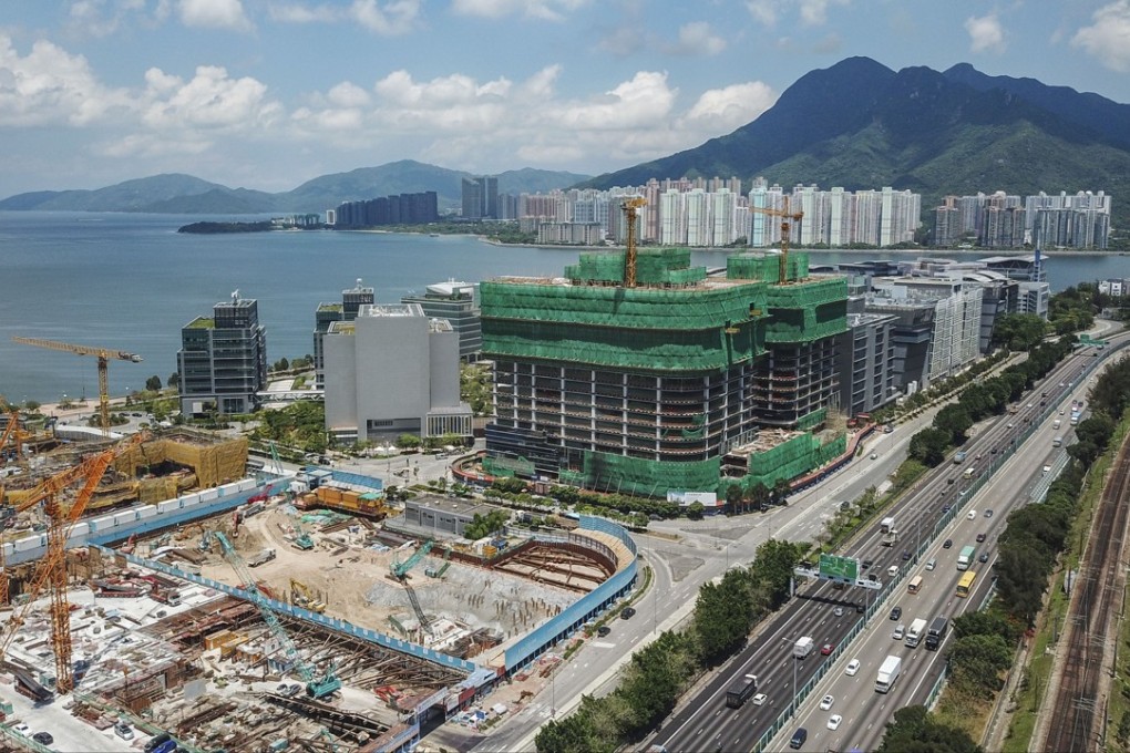 A Sino Land site, left, with blue borders, in Pak Shek Kok. The developer is ‘intensifying its focus on Hong Kong’, according to a Bloomberg Intelligence note. Photo: Roy Issa