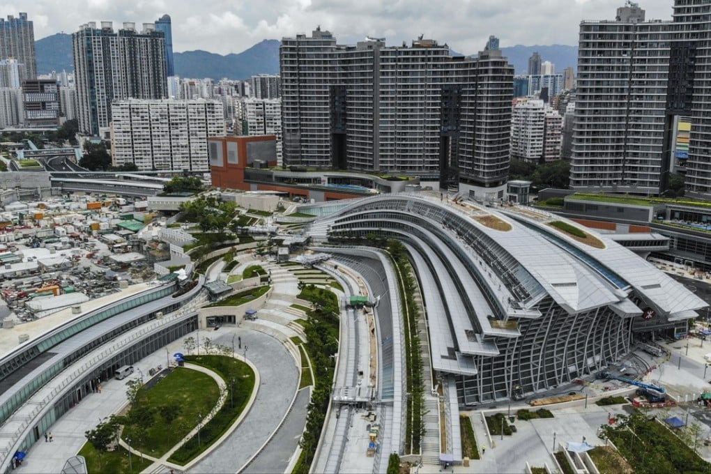 The construction site of the West Kowloon terminus near Austin MTR station. Photo: Roy Issa