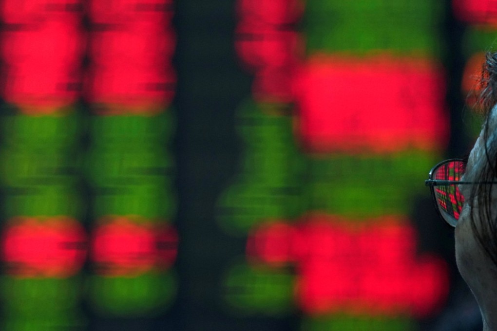 A brokerage house in Shanghai. MSCI also increased the weighting of Chinese large caps to about 0.8 per cent of the index from 0.4 per cent. Photo: Reuters