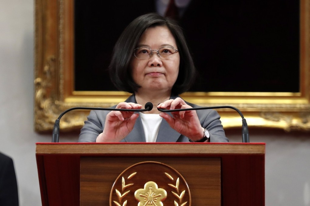 President Tsai Ing-wen addresses a press conference in Taipei on August 21, after El Salvador cut diplomatic relations with Taiwan in favour of Beijing. Photo: EPA-EFE