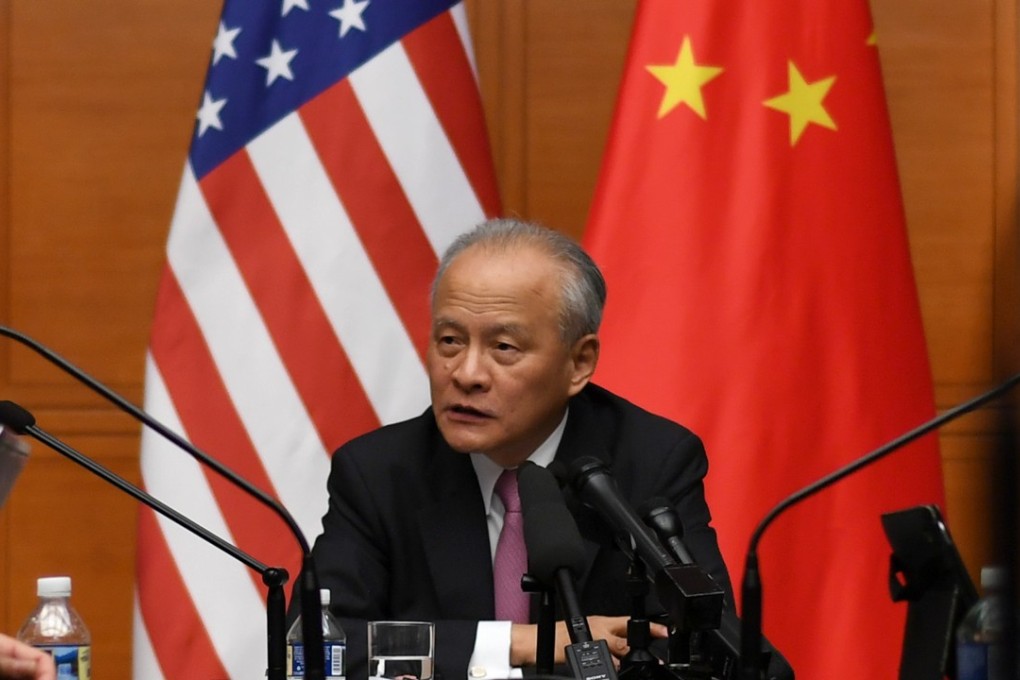 Cui Tiankai, China’s ambassador to the United States, shown during a briefing in 2017. On Thursday, Cui told a conference discussing the US-China trade war that some American leaders or advisers ‘on economic and strategic issues don’t have sufficient common sense’. Photo: Xinhua