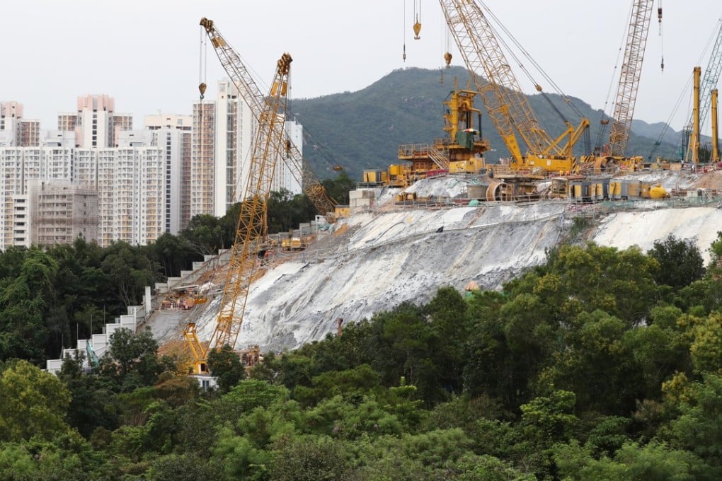 Slope stabilisation work carried out earlier this month at Ma On Shan Country Park near Shui Chuen O Estate in Sha Tin. Photo: Nora Tam