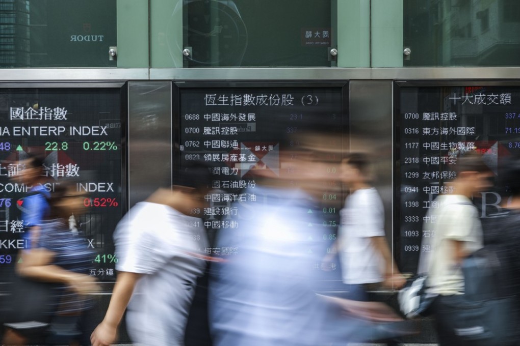 The Hang Seng Index was pressured lower in late summer trade, slipping 2.43 per during August. Photo: Sam Tsang