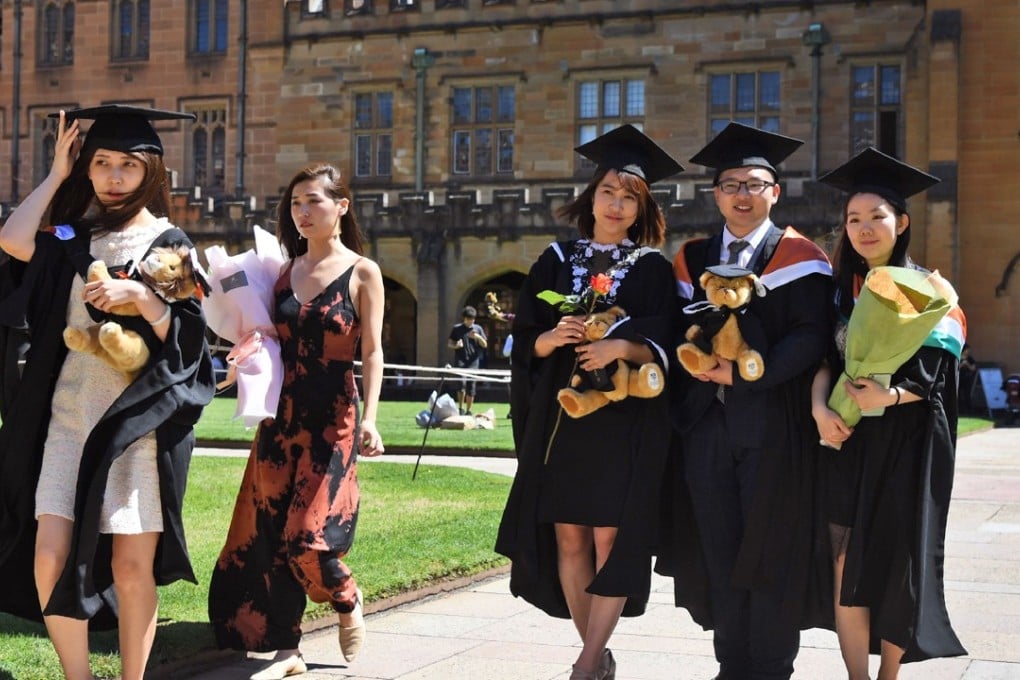 Chinese students at a graduation ceremony in Sydney last year. Photo: AFP