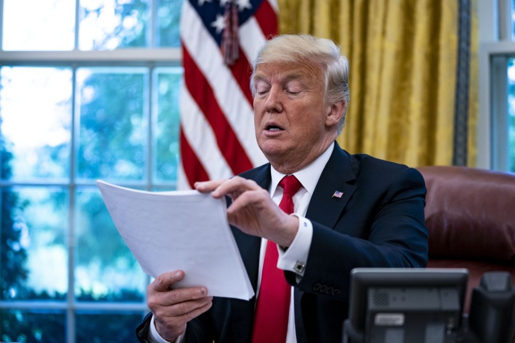 US President Donald Trump in the Oval Office on Thursday. The White House said on Friday that he would skip the 18-nation Asean summit in Singapore and the Apec meeting in Papua New Guinea in November.