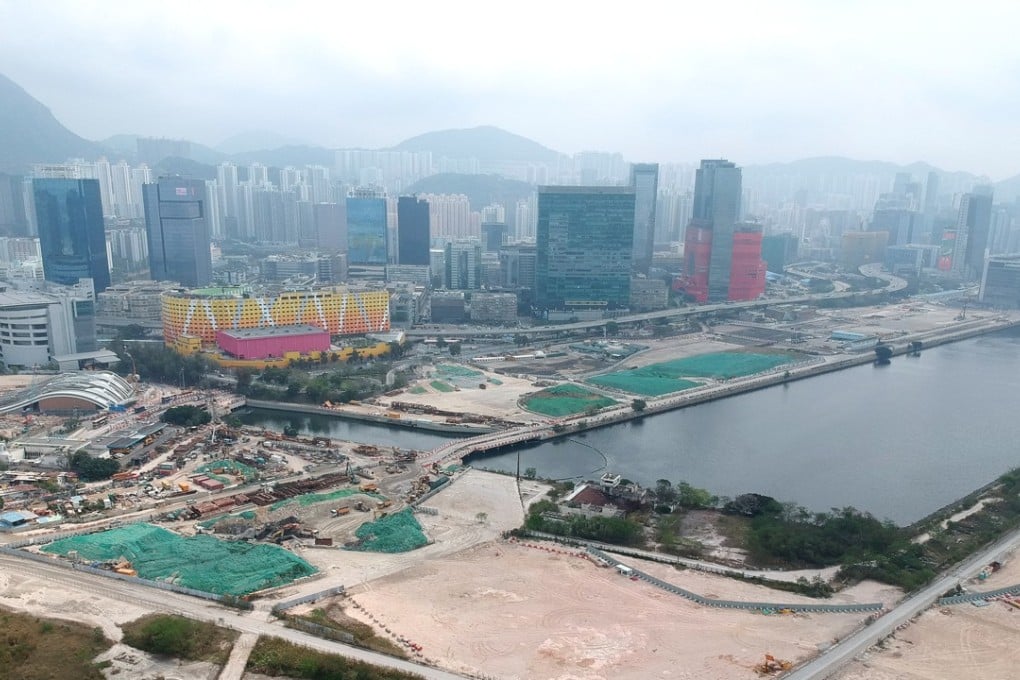Drone aerial view of the former Kai Tak airport site taken from To Kwa Wan on 29 March 2018. Photo: SCMP / Roy Issa