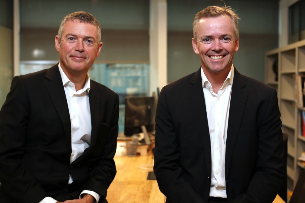 M&C Saatchi chief executive officer worldwide Moray MacLennan (left), and Richard Morewood, chief executive officer for Asia, are re-establishing a presence in Hong Kong for the global branding powerhouse. Photo: Xiaomei Chen