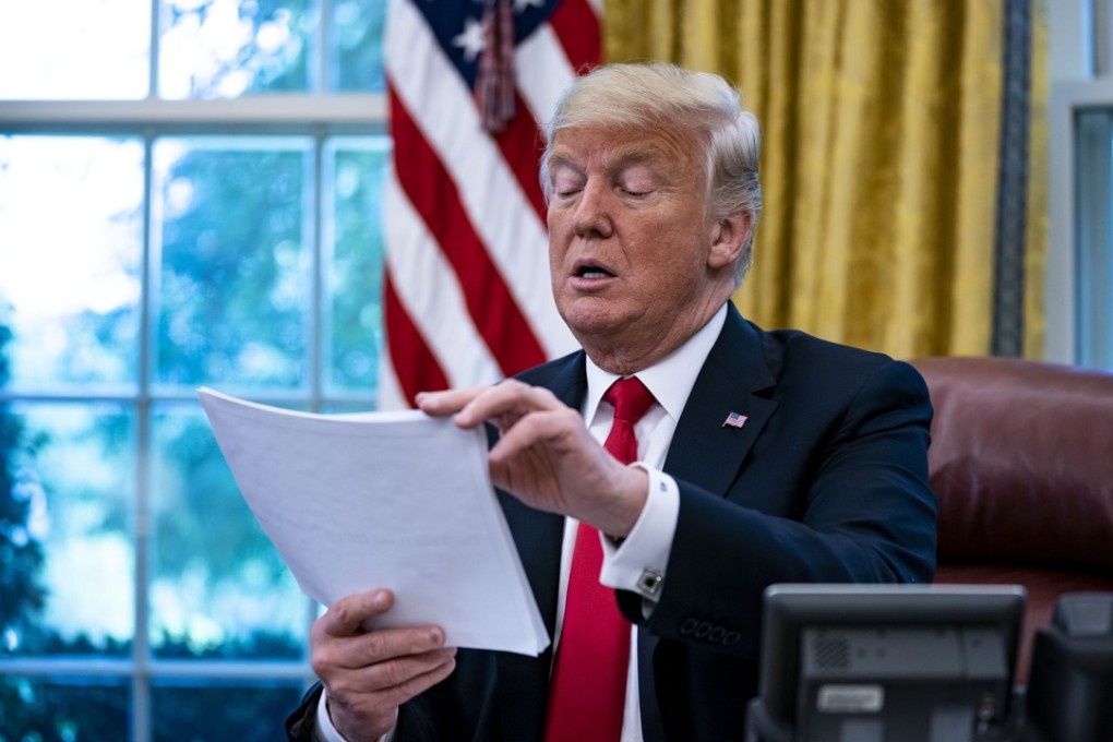 US President Donald Trump claimed the Google search for “Trump News” is “RIGGED”, “so that almost all stories & news is BAD”. Photo: Bloomberg