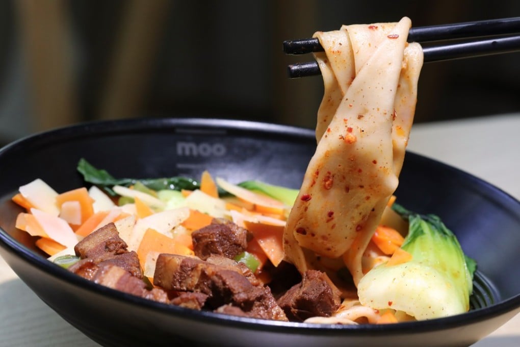 Biangbiang noodles served at Chang’An Taste restaurant in Central. Photo: Jonathan Wong