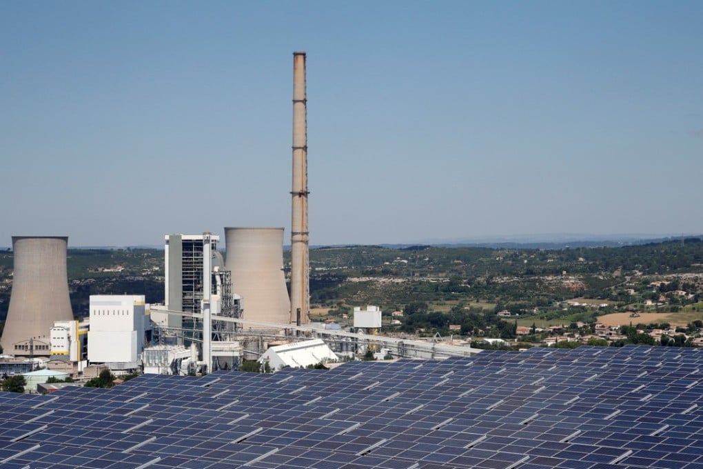 Solar panels to produce renewable energy at the Urbasolar photovoltaic park in Gardanne, France, in June. Photo: Reuters
