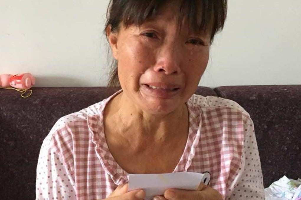 Liu Xinu made a dying appeal to her son, saying she would refuse cancer treatment if she could not see him again. Photo: Weibo
