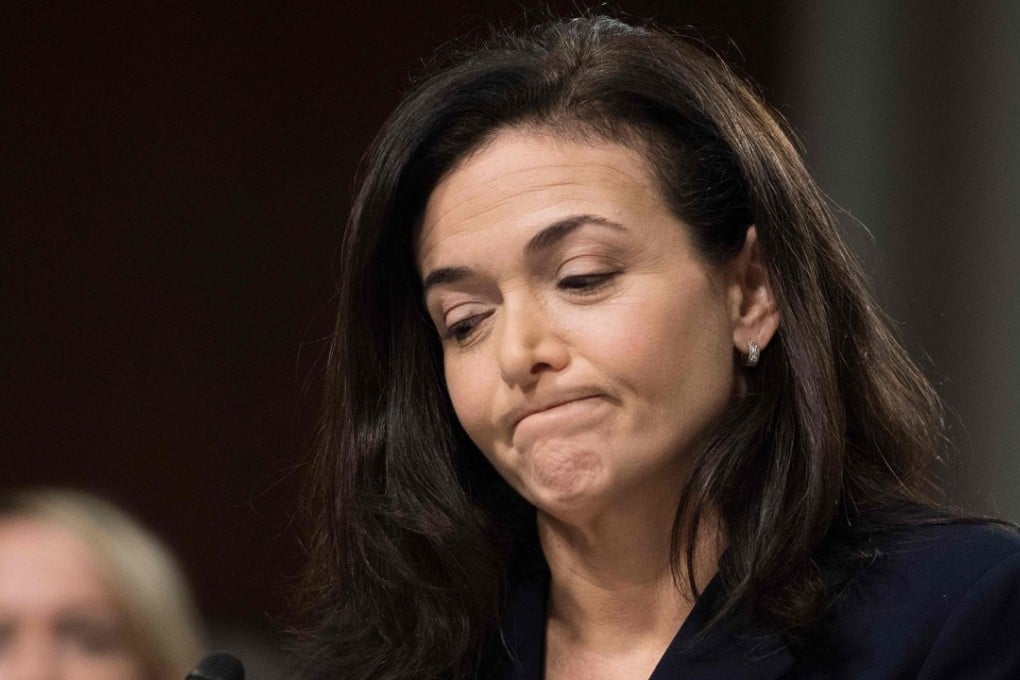 Facebook COO Sheryl Sandberg testifies before the US Senate Intelligence Committee in Washington on Wednesday. Photo: AFP