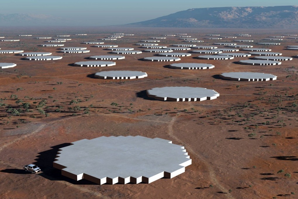 An artist’s impression of how the Square Kilometre Array radio telescope will look in South Africa. Photo: AFP