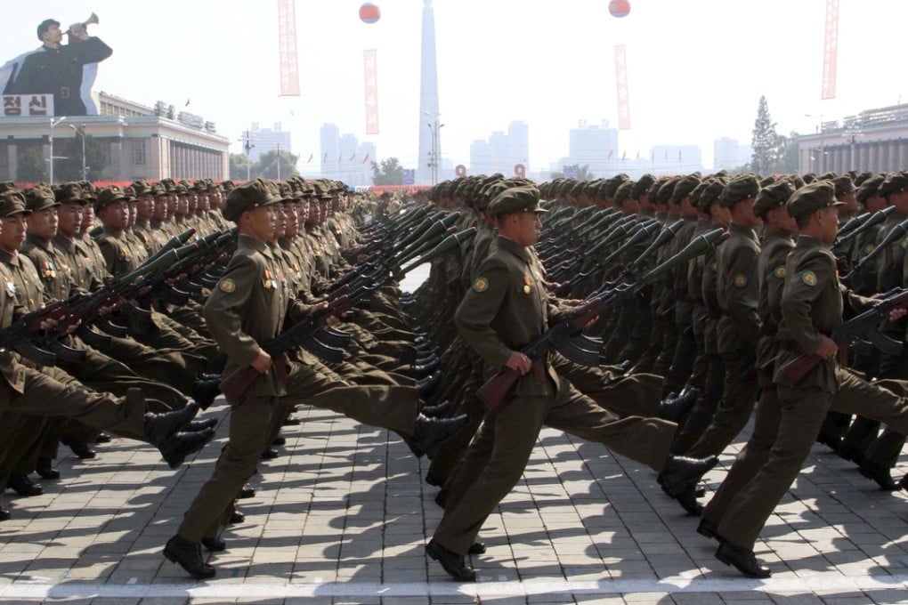 North Korean troops march during a military parade in 2013. Photo: AP