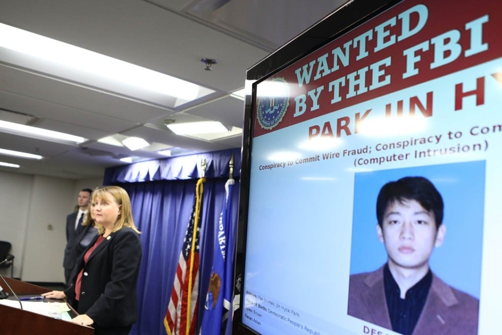First Assistant US Attorney Tracy Wilkison announces charges against Park Jin-hyok, a North Korean national. Photo: AFP