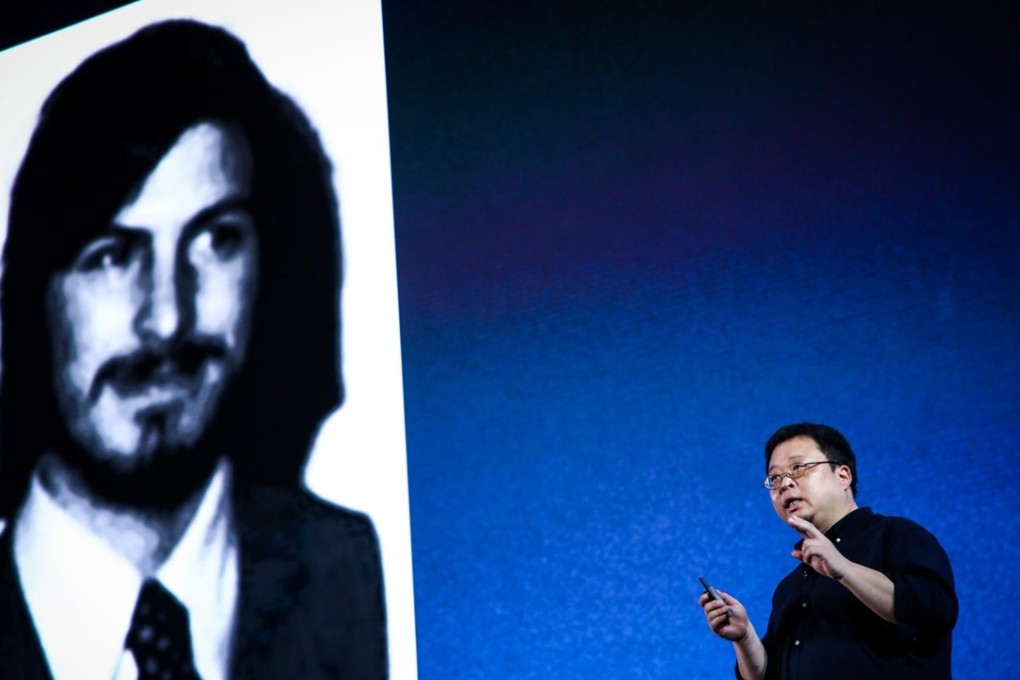 Smartisan's founder and chief executive Luo Yonghao, speaking at an event in Beijing. Photo: Handout