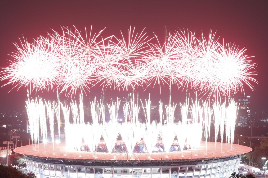 The Gelora Bung Karno Stadium during the 2018 Asian Games opening ceremony in Jakarta. Photo: Reuters