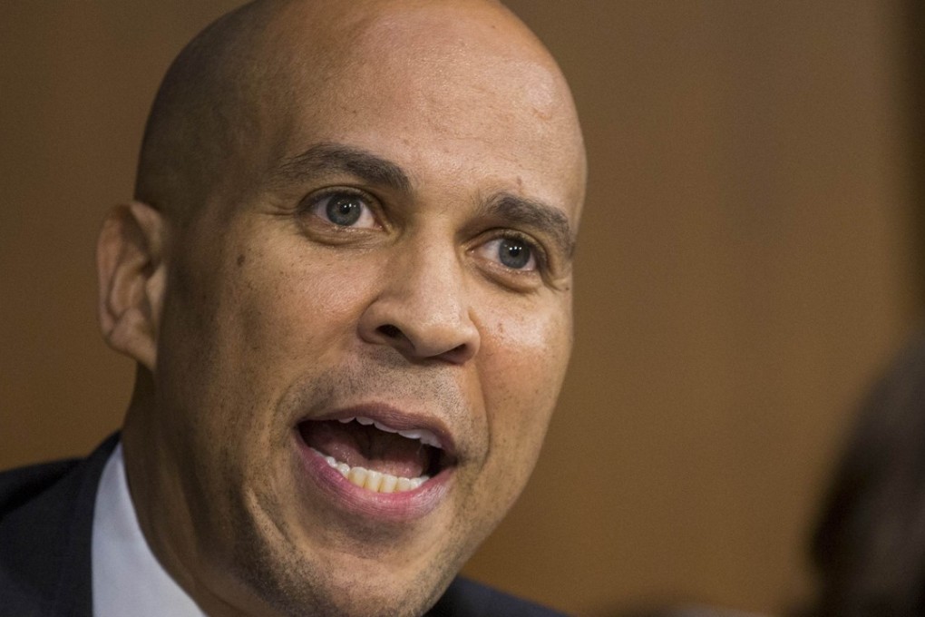 Senator Cory Booker, a Democrat from New Jersey (seen on Wednesday), has vowed to release emails sent by Supreme Court nominee Judge Brett Kavanaugh that show him discussing racial profiling. Photo: Getty Images via AFP