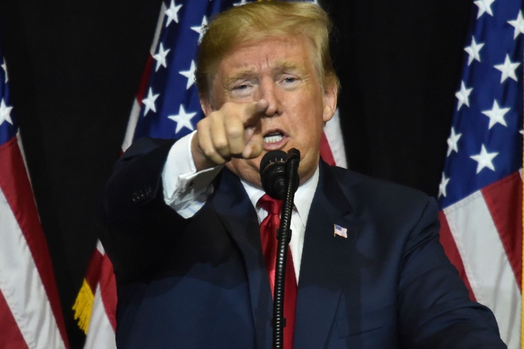 US President Donald Trump speaks at a Republican fundraiser in South Dakota on Friday, after telling reporters of tariffs on a further US$200 billion of Chinese imports. Photo: AFP