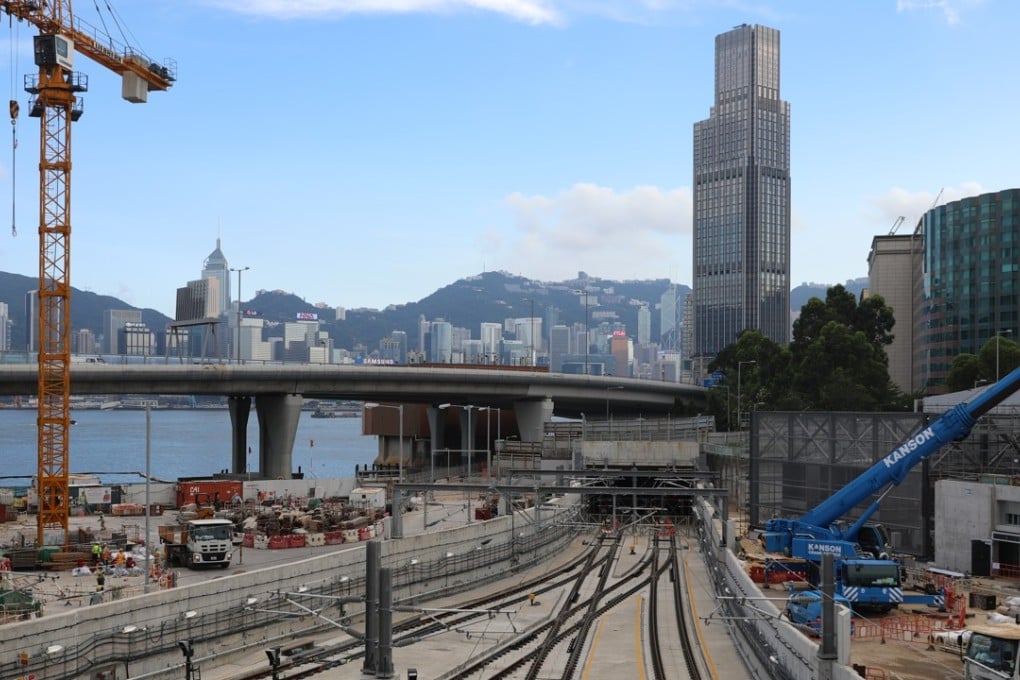 Construction at Hung Hom station, a stop along the troubled Sha Tin-Central Link. Photo: Sam Tsang