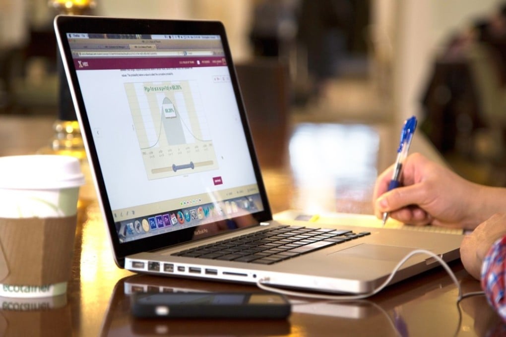 A quality laptop computer and earphones, and high-speed internet connection are essential for people hoping to make the most of their online degree-course studies. Photo: HBX