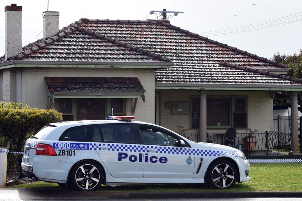 The house where police recovered five dead bodies in the suburb of Perth, Australia. Photo: AFP