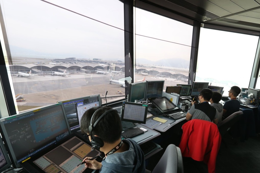 Air traffic controllers at Hong Kong International Airport in Chek Lap Kok. Photo: Dickson Lee