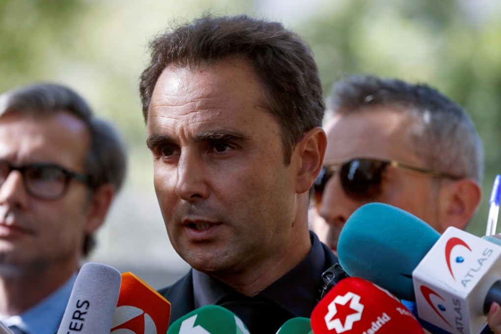French-Italian systems engineer and former HSBC employee Herve Falciani speaks to members of the media as he arrives at a hearing on his extradition to Switzerland at the National Court in Madrid on September 11, 2018. Photo: EPA