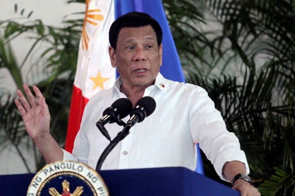 President Rodrigo Duterte speaking in Davao on September 8, 2018. Photo: Reuters