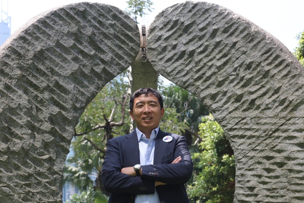 Andrew Yang was visiting Hong Kong this week. Photo: Felix Wong