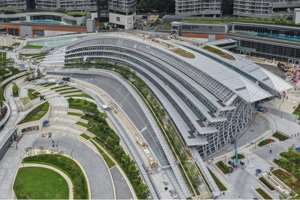 An aerial view of the high-speed rail terminus in West Kowloon. Photo: Roy Issa