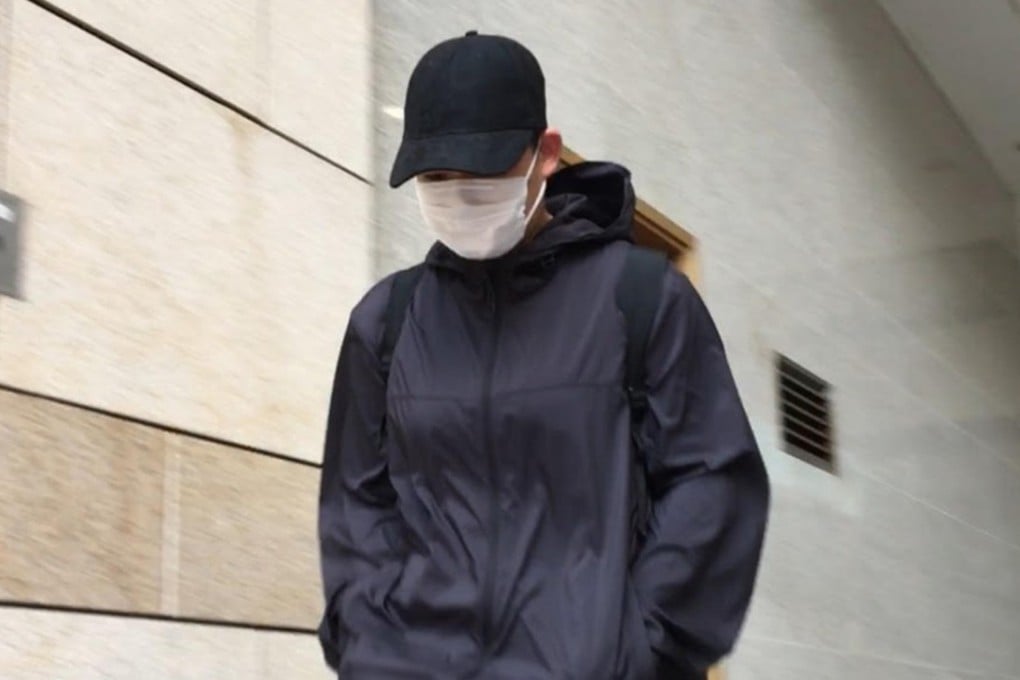 Private tutor Chau Kin-ying, 32, leaves West Kowloon Court. Photo: Jasmine Siu