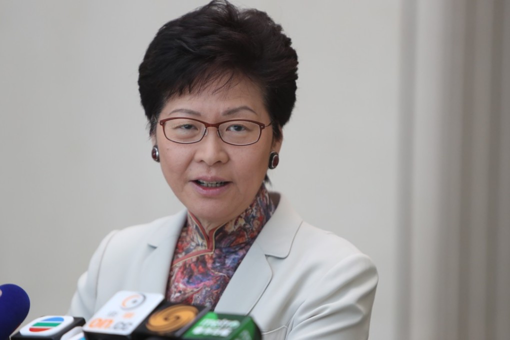 Chief Executive Carrie Lam meets the press before her Executive Council meeting. Photo: Winson Wong