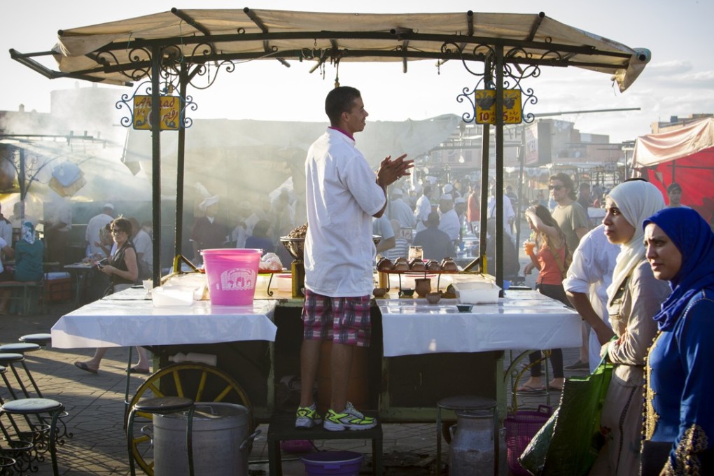 A street food stall at Jemaa el-Fnaa in Marrakesh, Morocco. Photo: James Wendlinger