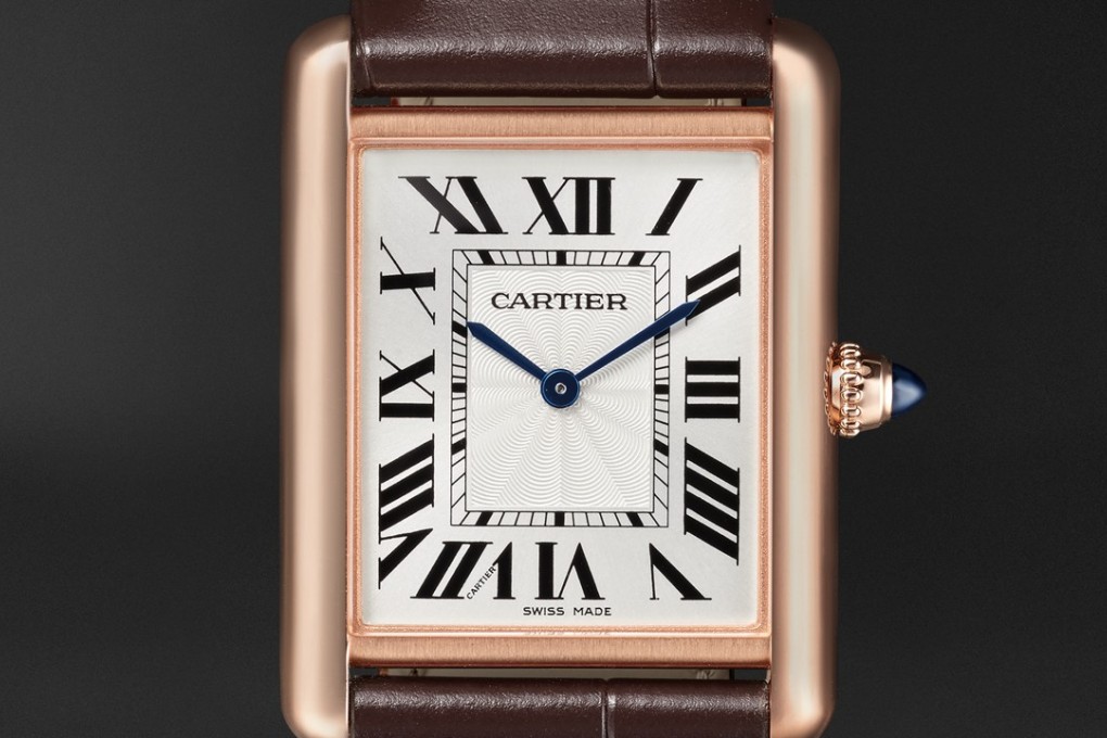 The Tank Louis Cartier, now available online via Mr Porter, which sells a wide range of luxury watches.
