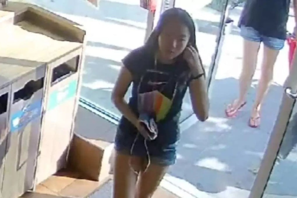 Canadian schoolgirl Marrisa Shen is seen entering a Tim Horton’s coffee shop in Burnaby, British Columbia, at 6.09pm on July 18, 2017. She would be found dead in a nearby park seven hours later. Photo: Integrated Homicide Investigation Team