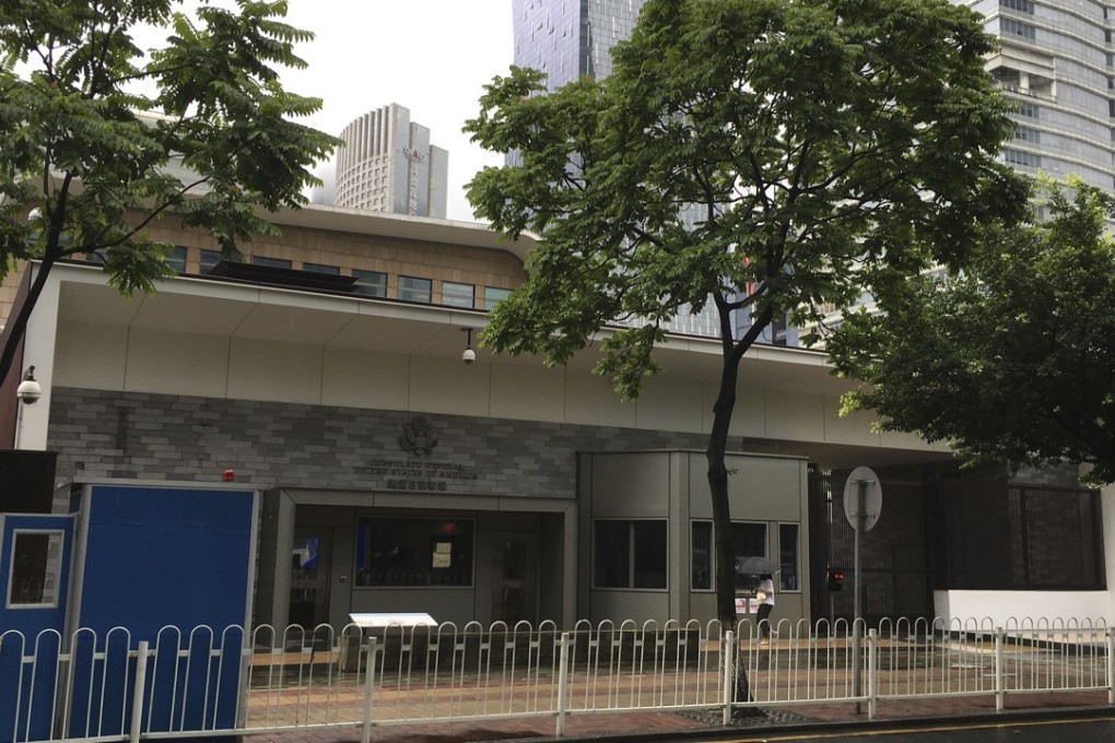 The US consulate building in Guangzhou in China's Guangdong province. The US evacuated some of its workers out of China after a series of unexplained health incidents that officials believe were a deliberate attack. Photo: AP