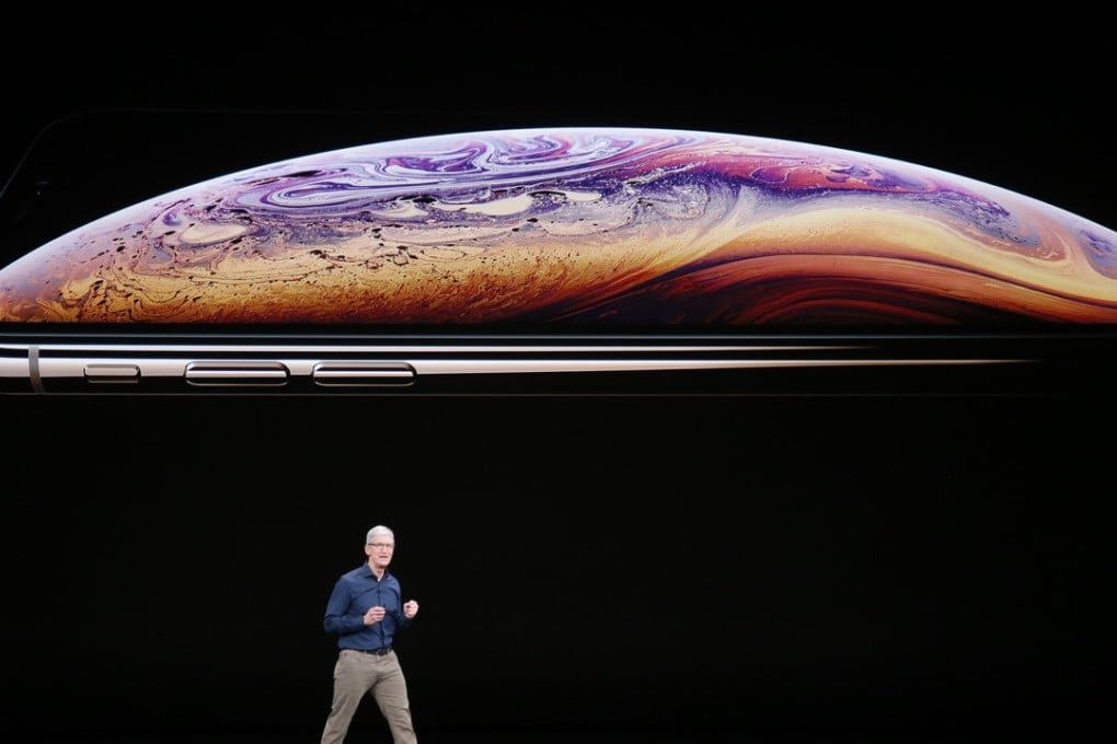 Tim Cook introduce Apple's new smartphone, the iPhone Xs, Wednesday, September 12, 2018, at company headquarters in Cupertino, Calif. Photo: Bay Area News Group/TNS