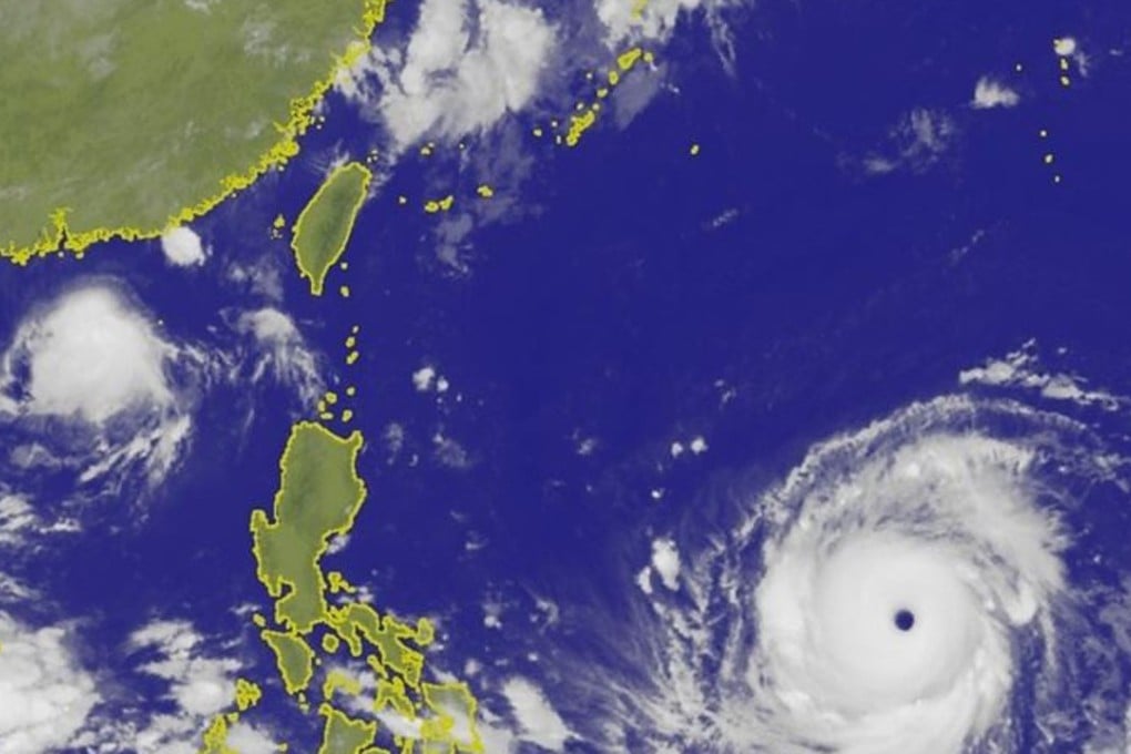 Super Typhoon Mangkhut near the Philippines. If it maintains its present course it could reach the island of Taiwan by Friday night. Photo: Taiwan's Central Weather Bureau