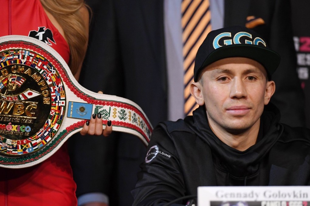 WBC and WBA middleweight champion Gennady Golovkin wants to draw Canelo Alvarez into a slugfest. Photo: AFP