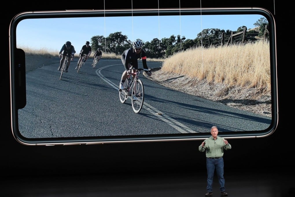 Phil Schiller, senior vice-president of worldwide marketing at Apple, speaks at an the company’s event in Cupertino, California on Wednesday. Photo: Getty Images via AFP