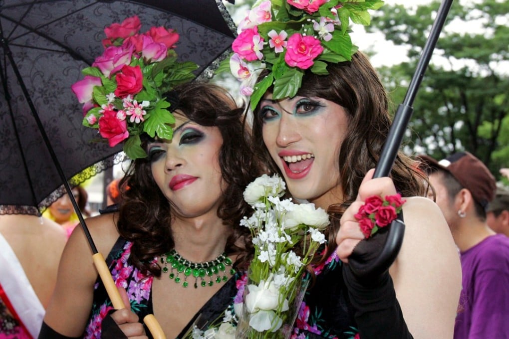 Drag queens at the Tokyo Lesbian and Gay Parade. Photo: AP